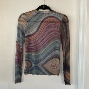 Psychedelic sheer shirt